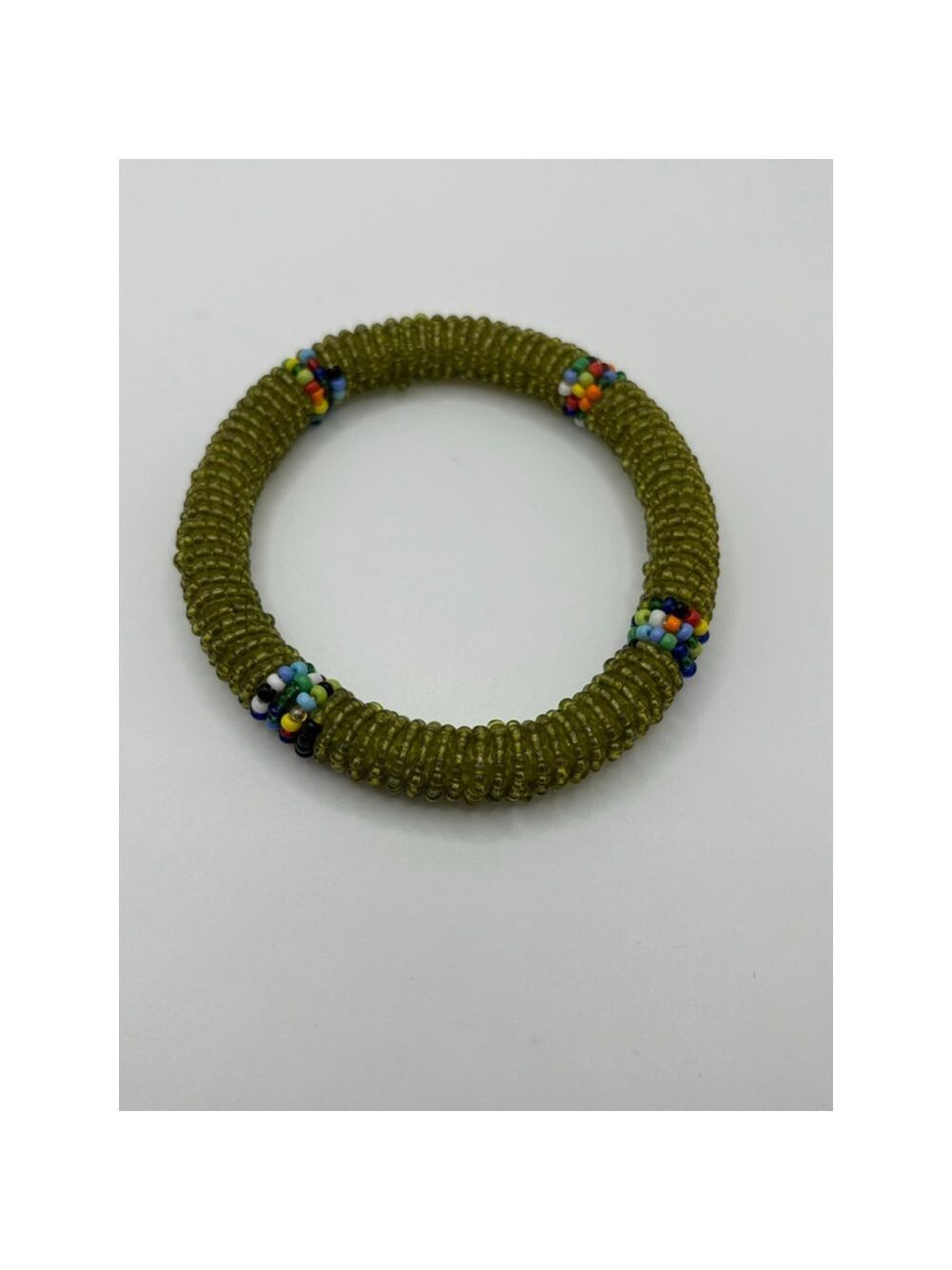 Boho Style Green Beaded Bracelet
